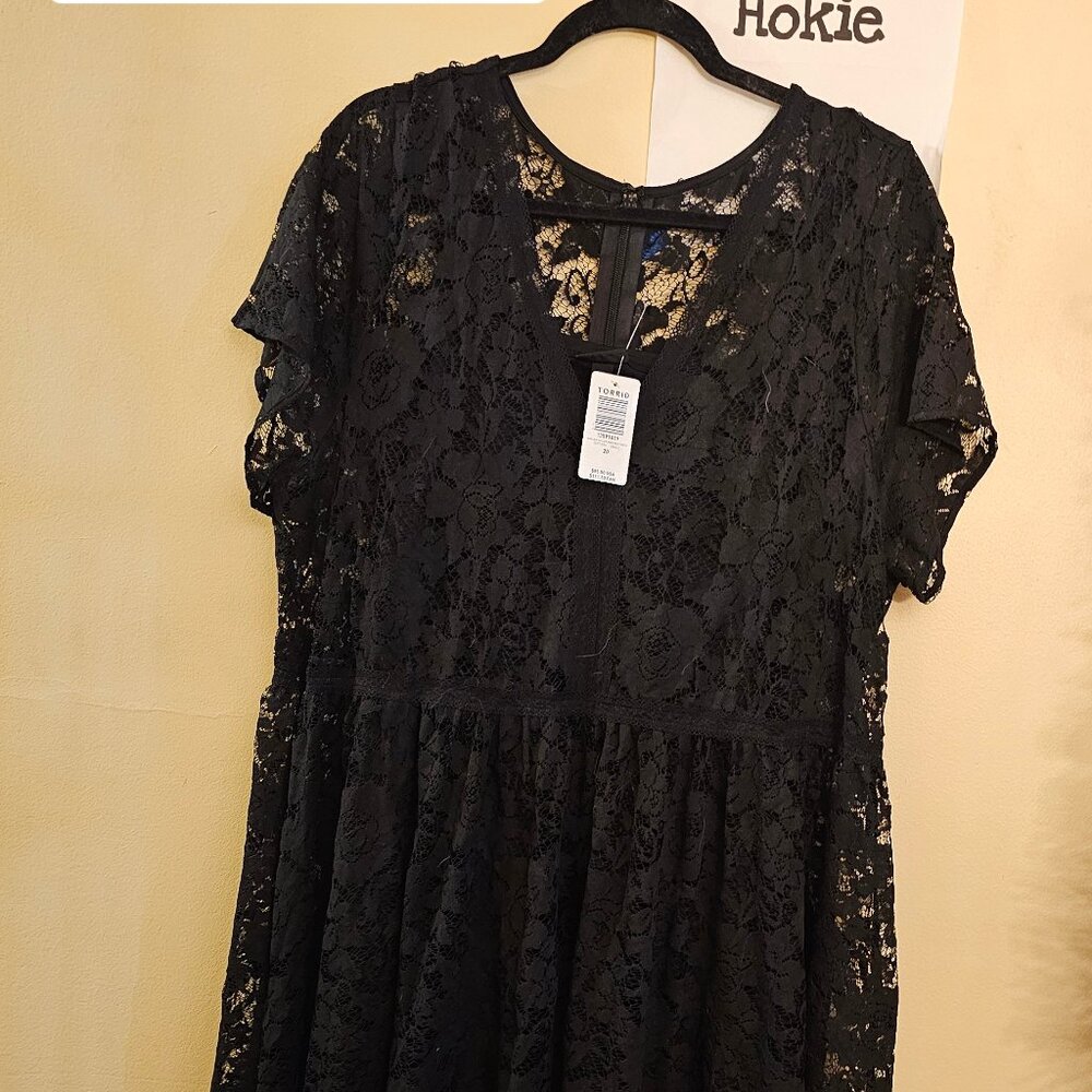 torrid black lace dress NWT